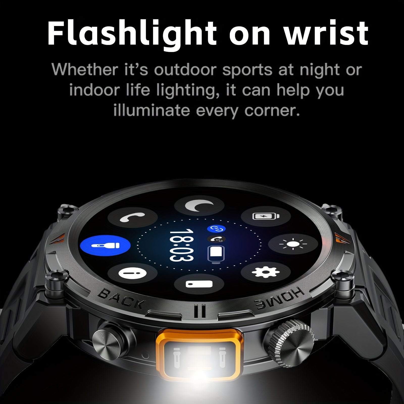 Smart Watch for Men, Wireless Answer Make Calls, Message Notification, HD Touch Smartwatch, Step Counter Sports Smart Watch, Compatible with iPhone and Android Phones