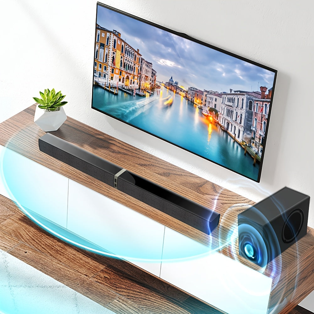 [Home Theater] Sound Bar with Subwoofer, SoundBar for Smart TV, Wireless Speaker, Deep Bass, TV Audio System with ARC/Opt/AUX for Enhanced Home Theater Sound, with Infrared Remote Control