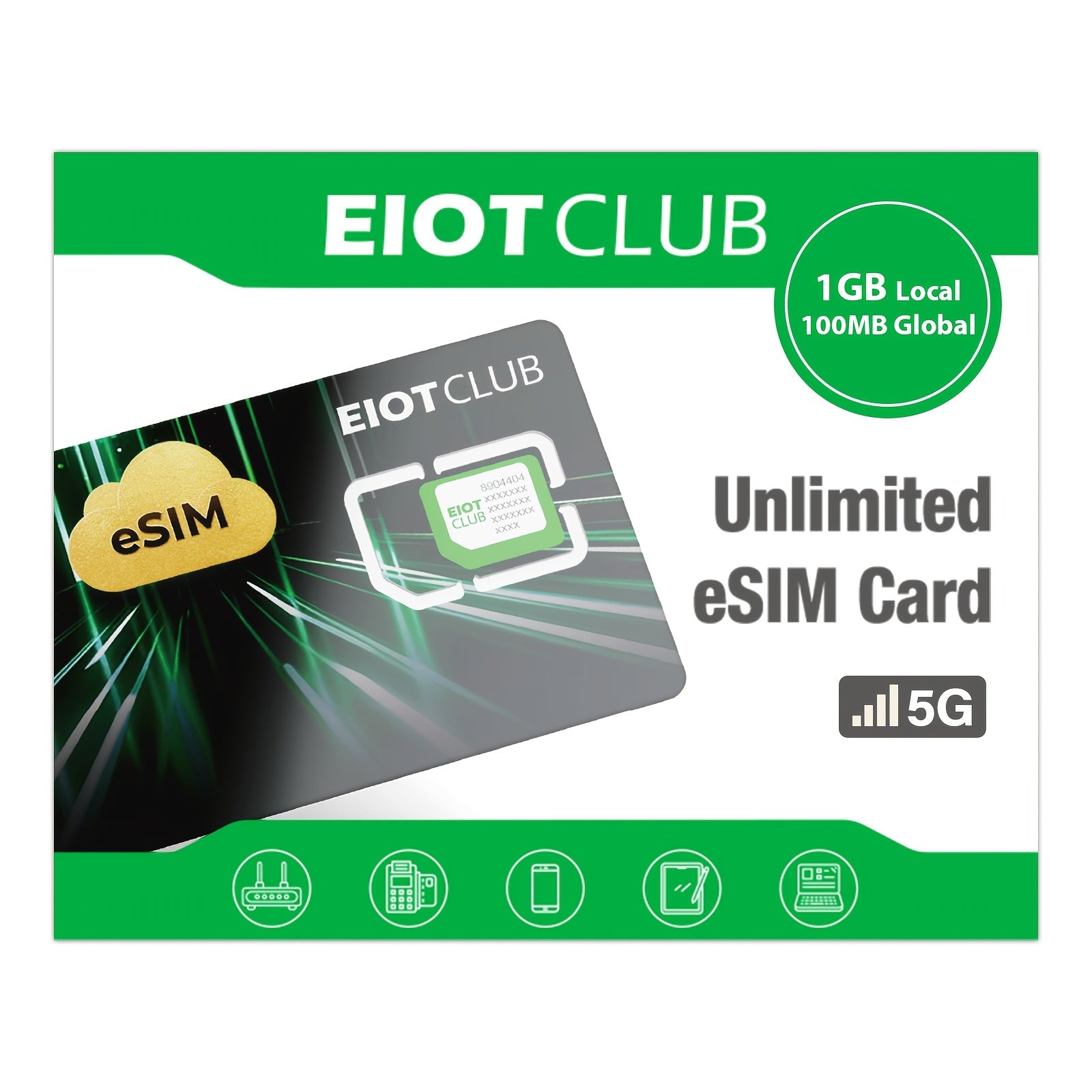 EIOTCLUB Esim Card for Android Unlocked Phones, Unlimited Esim Downloads, Global Travel Esim for Europe/Usa/Japan/China/Etc, Compatible with Unlocked Phones And Routers, Pre-Cut for Easy Use