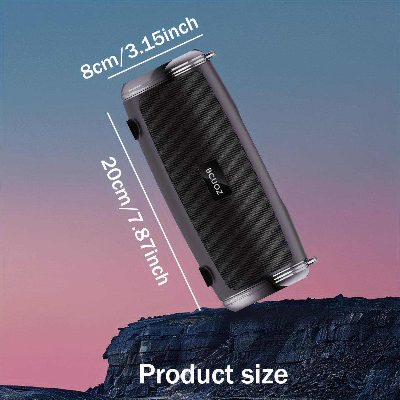 BCUOZ Portable Wireless Bass Speaker with Subwoofer, TWS Stereo, Aux And USB Input, 3D Surround Sound, Hands-Free Calling, FM Radio