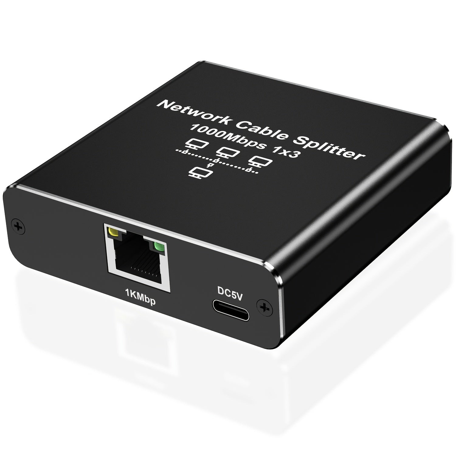2025 New 1000Mbps 3-Port POE Ethernet Splitter - Reliable Network Extender for Computers, Laptops, Routers & Set-Top Boxes, 1 in 3 Out, 1000Mbps Speed, 5/5e/6/7/8 Cat Cable Compatible, 3 Devices Network Splitter, Ethernet Splitter | Compact Ethernet Split