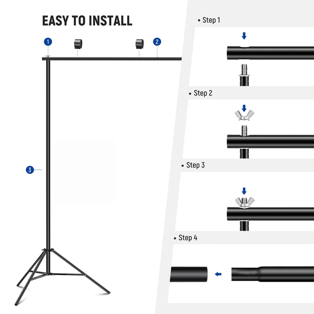 Backdrop Stand 9X6.5ft(WxH) Photo Studio Adjustable Background Stand, Metal Balloon Arch Stand, Wedding Arches for Ceremony, Rectangular Backdrop Stand for Anniversary Birthday Party Bridal Shower Decoration Home Decor