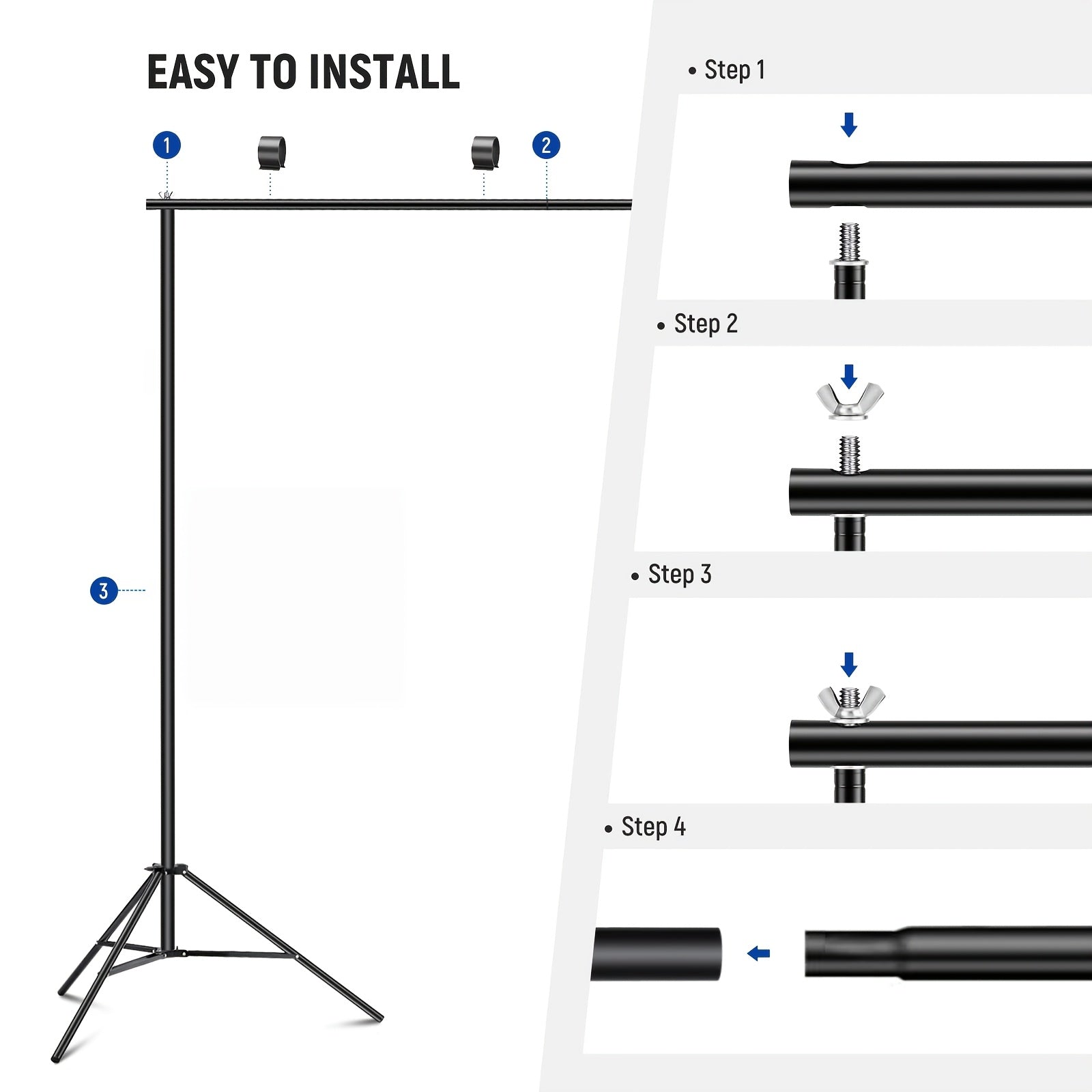 Backdrop Stand 9X6.5ft(WxH) Photo Studio Adjustable Background Stand, Metal Balloon Arch Stand, Wedding Arches for Ceremony, Rectangular Backdrop Stand for Anniversary Birthday Party Bridal Shower Decoration Home Decor