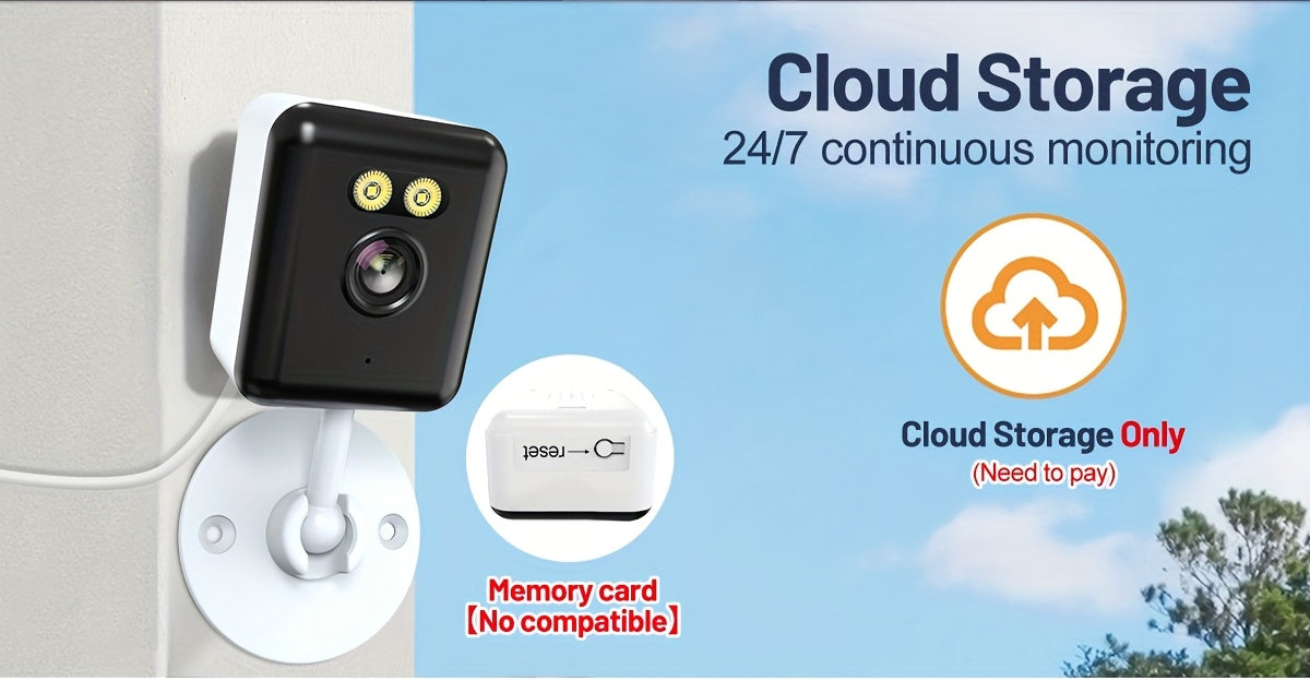 [1080P] 2-Pack/4-Pack 2.4G WiFi Home Indoor Security Cameras, 1080P Full HD Wi-Fi Smart Camera with Full-Color Night Vision, Two-Way Audio, Smart Motion Detection, Smartphone App Control for Video Monitoring, Compatible with Alexa, AI-Powered