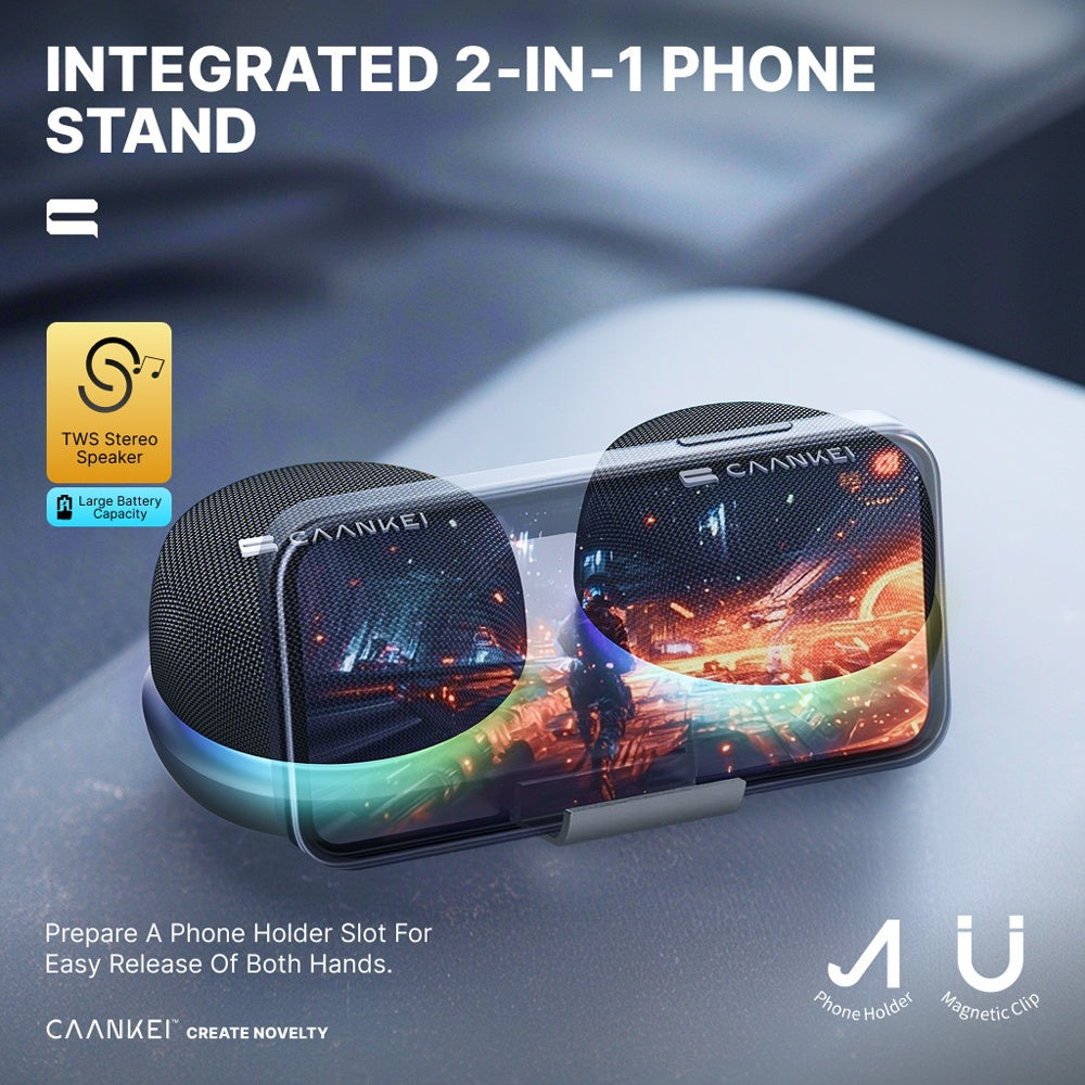 [Portable Dual Speakers] The Latest Compact And Portable Speaker With A Charging Base, 60-Hour Super Long Battery Life, Suitable For Computers And Mobile Phones, Powerful Penetration, Dual Speakers With High-Quality Sound, Strong Bass Surround Stereo Soun