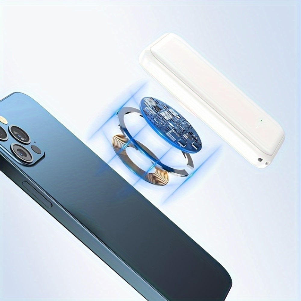 Ultra-Thin Magnetic Power Bank, 12900mAh Wireless Portable Charger, Wired 20W Fast Charging Battery Pack, Compatible with Magsafe, for iPhone 17/16/15/14/13/12 Series for SamSung for Android, Comes with USB C Charging Cable