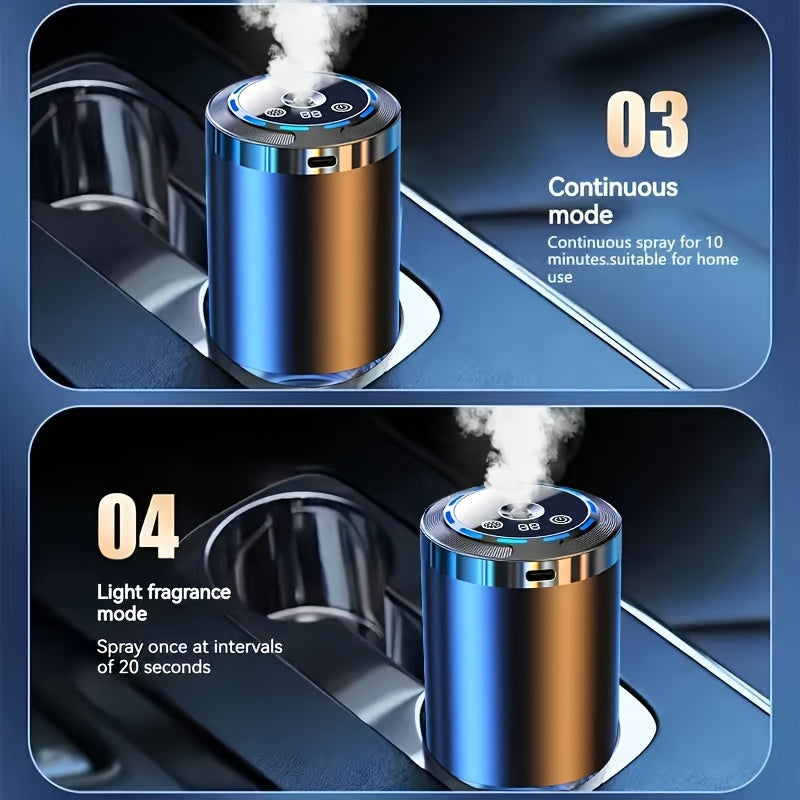 [Car Aroma Diffuser] Smart Car Aroma Diffuser - Comes With 1/3 Bottles Of 50ml Ocean-Scented Essential Oils, Car Air Freshener, Car Aroma Diffuser, Humidifier, Starry Sky Projection, And Ambient Light. Essential Oil Diffuser, The Essential Oil Diffuser Fe