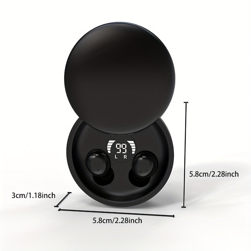 MSHUKCOE Invisible Sleeping Headphones - Ultra Small Mini In Ear Sport 6.0 Bluetooth Wireless Earphones, 6D Bass Sound Effect HIFI Music Earbuds, Low Latency, Dual Noise Reduction, And Sleep/Game Mode, Birthday Gifts for Couples, Students, And Adults