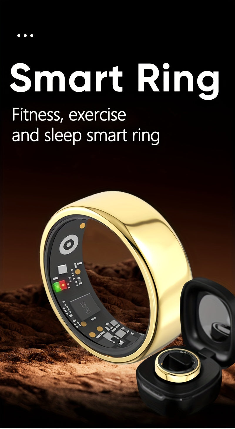 R18 Smart Ring - Activity Tracker, Sleep And Stress Analysis, 20+ Workout Modes, Compatible with Iphone And Android, USB Charging, Ideal Valentine'S Day/Christmas/New Year Gift