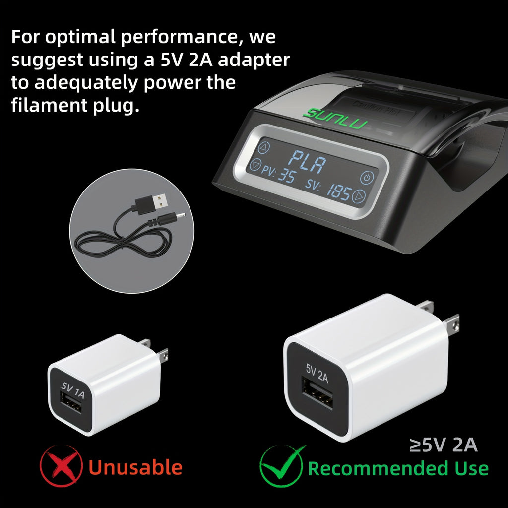 SUNLU Official 3D Filament Connector Up to 240°C Filament Connector for 3D Printer Filament, Compatible with PLA PCL ABS PETG PA/PC Filament