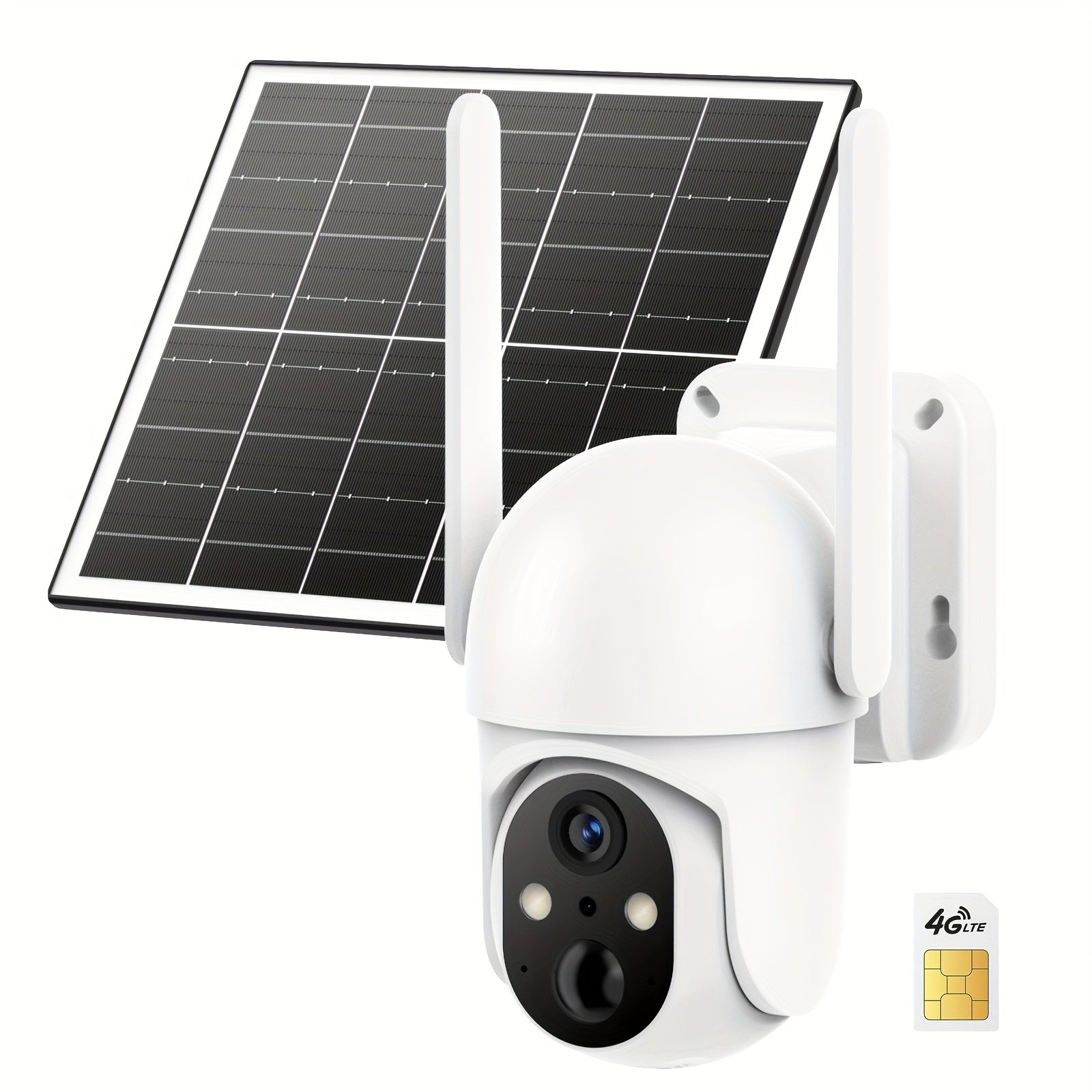 SEHMUA 4G LTE Cellular Solar Security Camera Wireless Outdoor, No WiFi Need Solar Powered Camera, Hunting & Farm Trail Camera With 360° Live View, 4K Night Vision, 2-Way Audio, Waterproof For Off-Grid Ranch & Wildlife Monitoring
