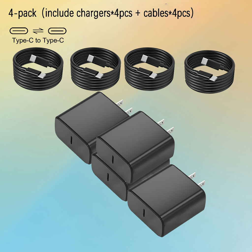 [Super Fast USB-C Charger] Compatible With All Devices Super Fast USB-C Charger, 4FT Type-C Cable, Ultra-Fast Charging Made Easy