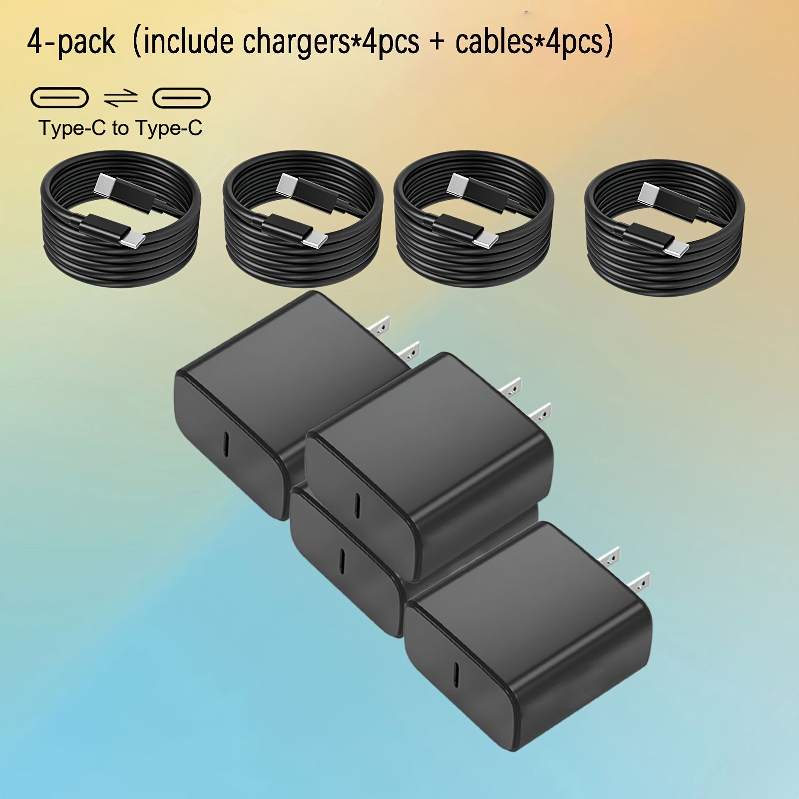 [Super Fast USB-C Charger] Compatible With All Devices Super Fast USB-C Charger, 4FT Type-C Cable, Ultra-Fast Charging Made Easy