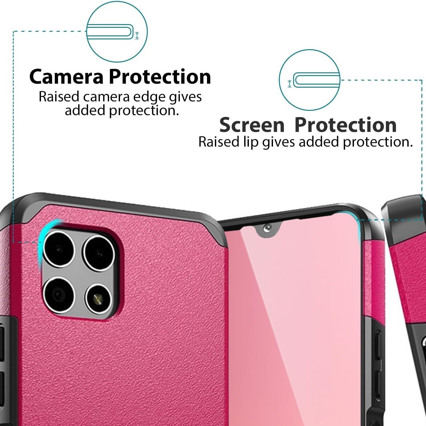 For T-Mobile Revvl 7 5G Phone Case, Dual Layer Hybrid Magnetic Support Shockproof Heavy Duty Cover