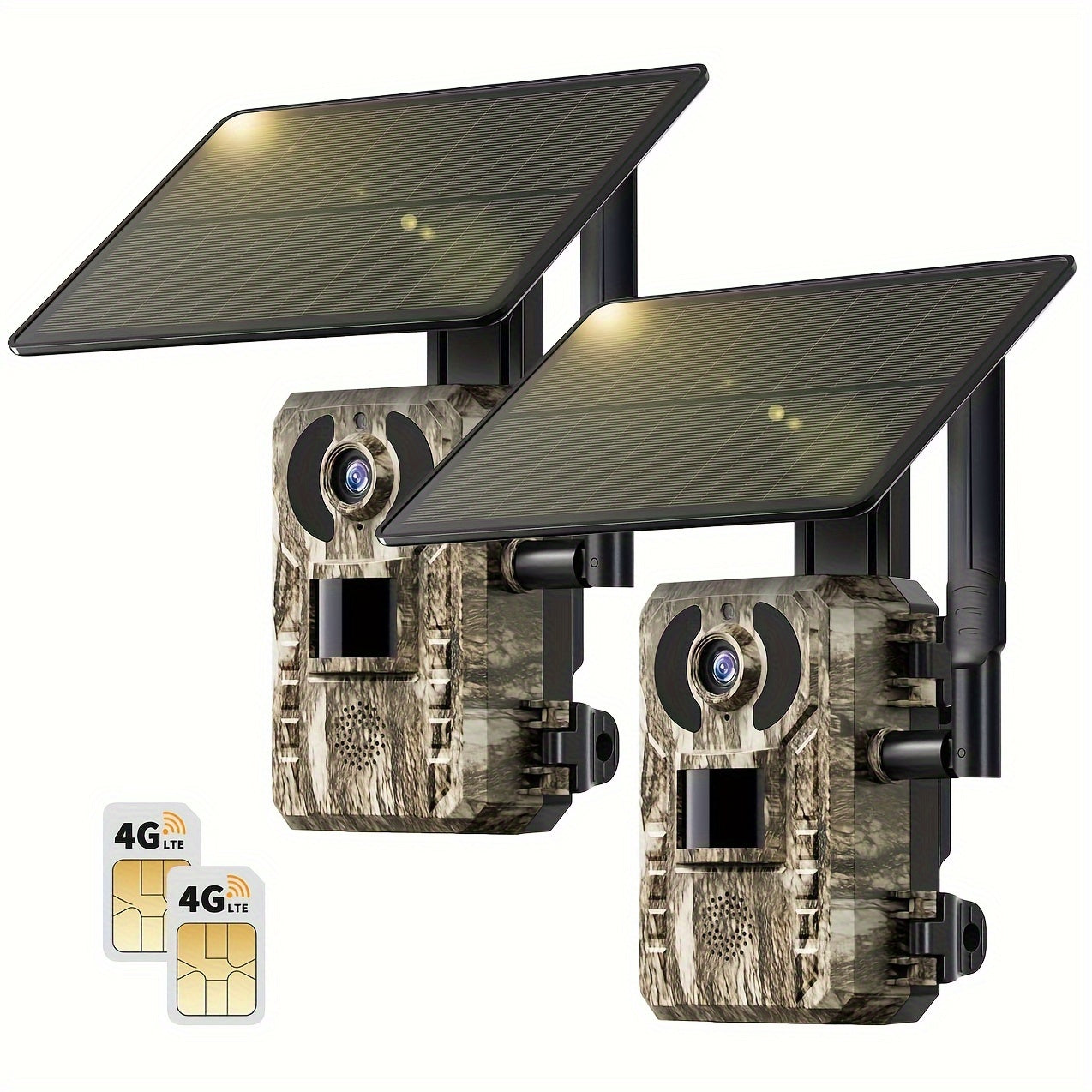 4G LTE Cellular Tracking Camera with 4K Live Viewing, Third-Generation Cellular Tracking Camera Featuring Real-Time Viewing, Solar-Powered Game Camera, Remote Phone Access And Playback, Motion Activation with a 0.2-Second Trigger Time, Night Vision