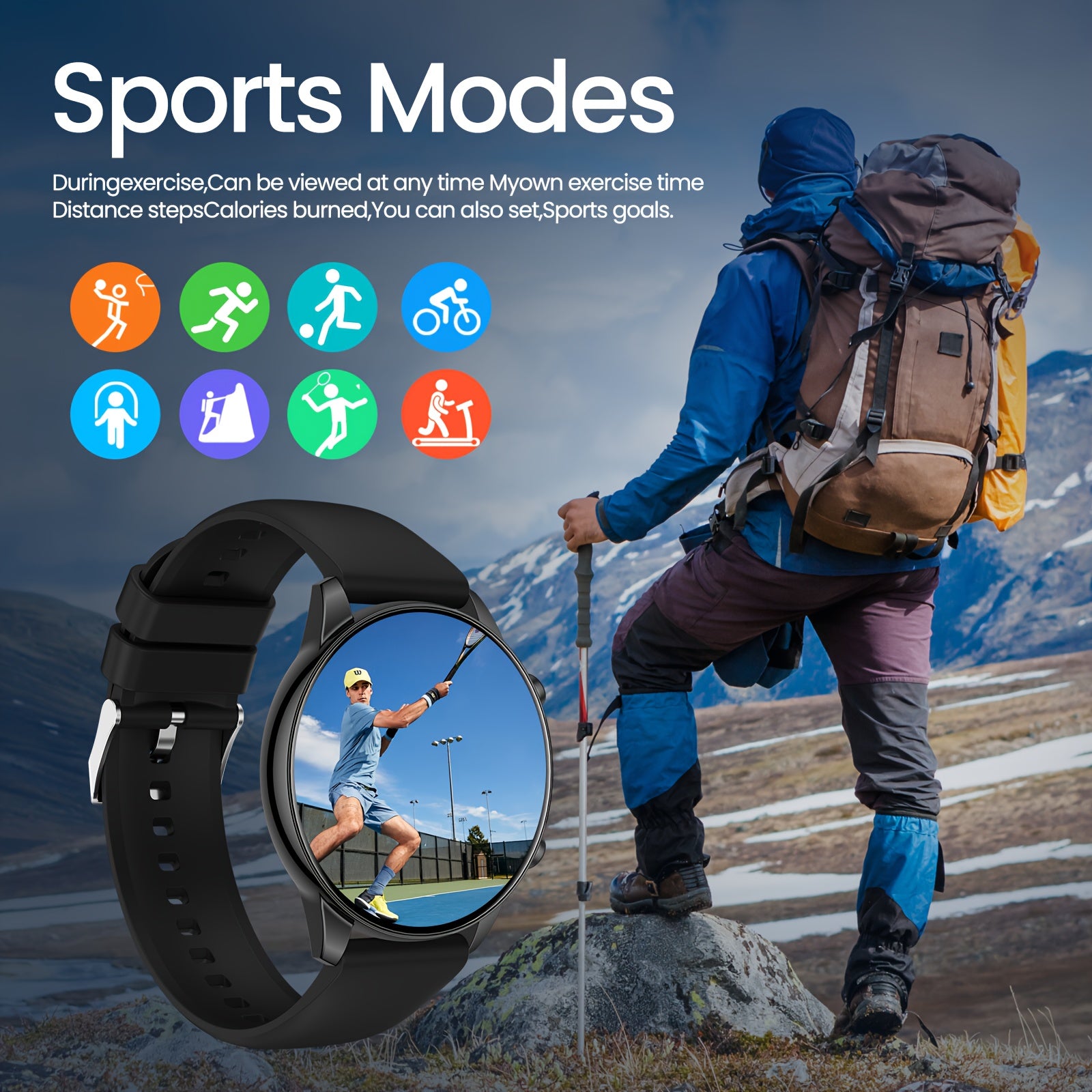 2025 Hot Round Model, 2.01 Large Screen, Smart Watch, With Wireless Call (answer/ Make/ Reject Calls) For Men And Women, With 100 Sports Modes, Sleep Monitor, With Game/ Weather/ Calculator/ Pedometer - For Android IPhone. A Must-have For Gifts!