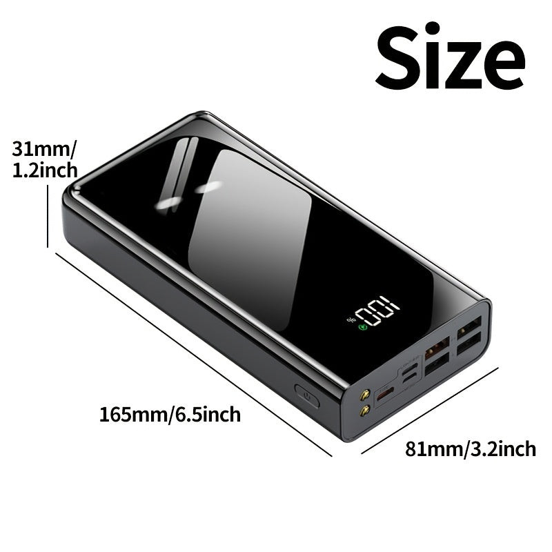 50000mAh Large-capacity Mobile Power Supply with LED Power Display/light/Type-C/Micro/USB Interface, Suitable for Fast Charging Of Various Phone Models/ Digital Electronic Products, Outdoor Removable Emergency Power Supply Device, Spare Battery Pack