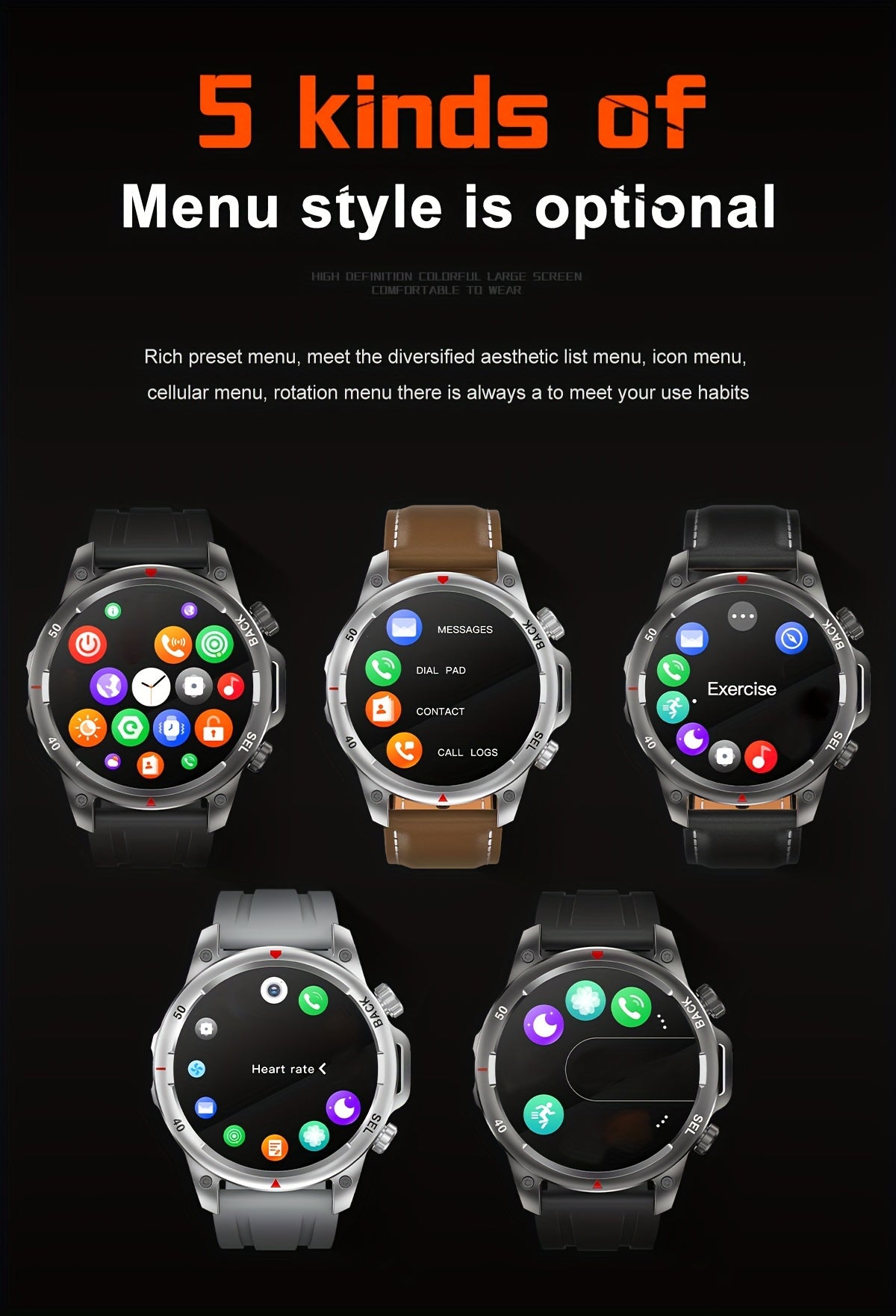 2024 New GPS Motion Trajectory Smart Watch for Men LED Lighting 360*360 HD Screen AI Voice Wireless Call NFC Smartwatch, Compass Sport Fitness Tracker Watches Outdoor Sports Smart Watch for Men Father's Day Gift
