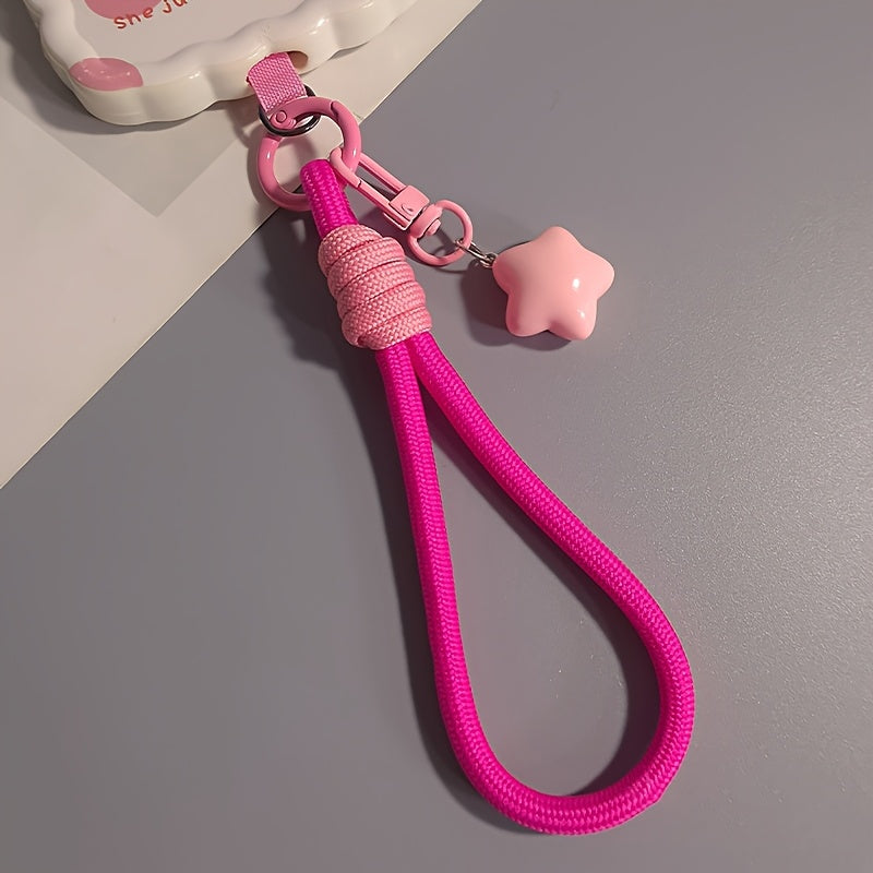 Nylon Dual-Use Phone Lanyard - Designed with a Star Pendant, Perfect for Outdoor Activities, a Stylish And Durable Essential.