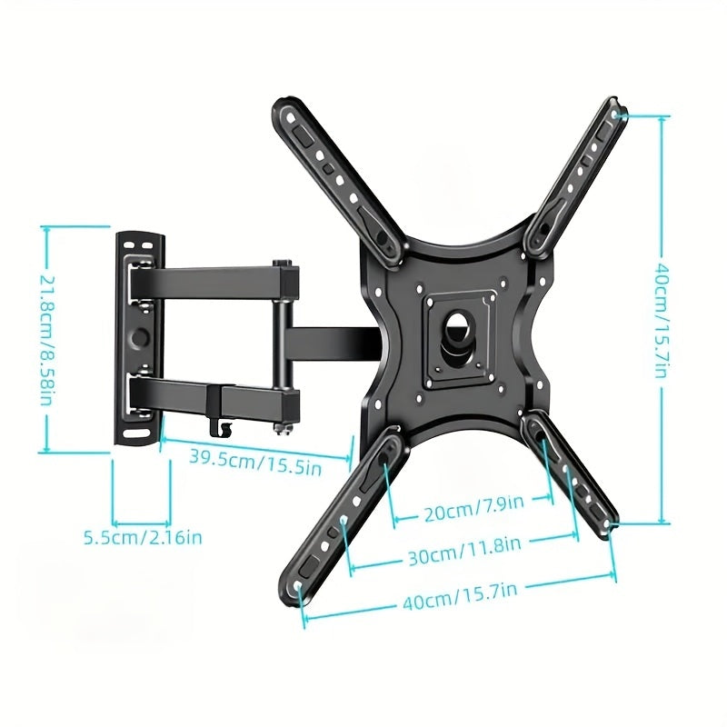 A Versatile TV Wall Mount Bracket That Allows for Swivel And Tilt Adjustments, Suitable for Screens Ranging from 26 to 60 Inches