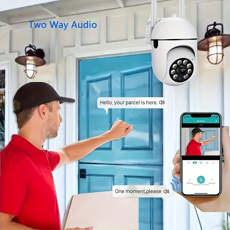 4 WiFi Security 5G Cameras, 1080P Wireless Outdoor Home Surveillance with 360° Panorama, Smart PIR Motion Detection, Color Night Vision, Two-Way Audio, PTZ Control, IP54 for Indoor/Outdoor Use with App, Remote Viewing, Living Room Camera