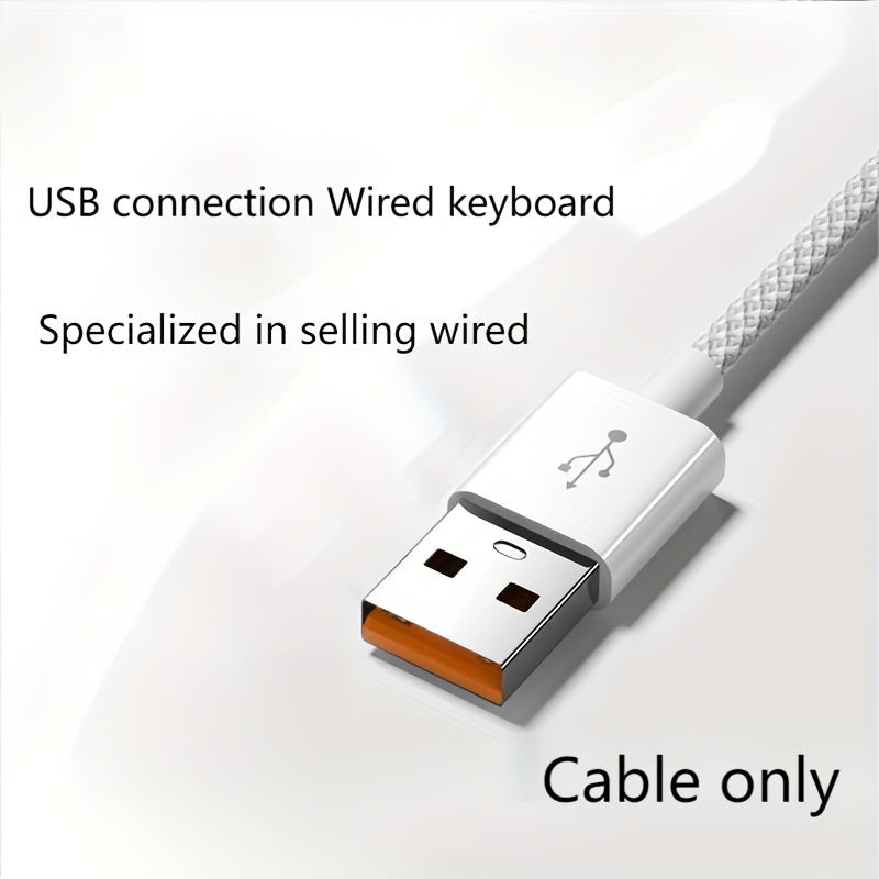 Premium Cyberpunk Mechanical Keyboard USB Cable, Retro Typewriter-style Mechanical Keyboard with 104 Keys Multi-function Knob with Responsive Operation Exceptional Tactile Feedback Compatible with Wired USB Desktops And Laptops