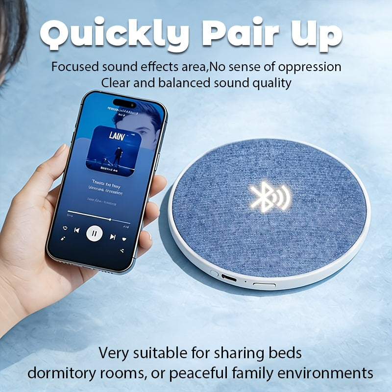 Sleep Headphones Pillow Speaker, Bone Conduction Under Pillow Wireless Speaker, White Noise Machine with Bass Stereo, TF Card, Auto Shut-Off Timer, Ultra-Thin 11mm