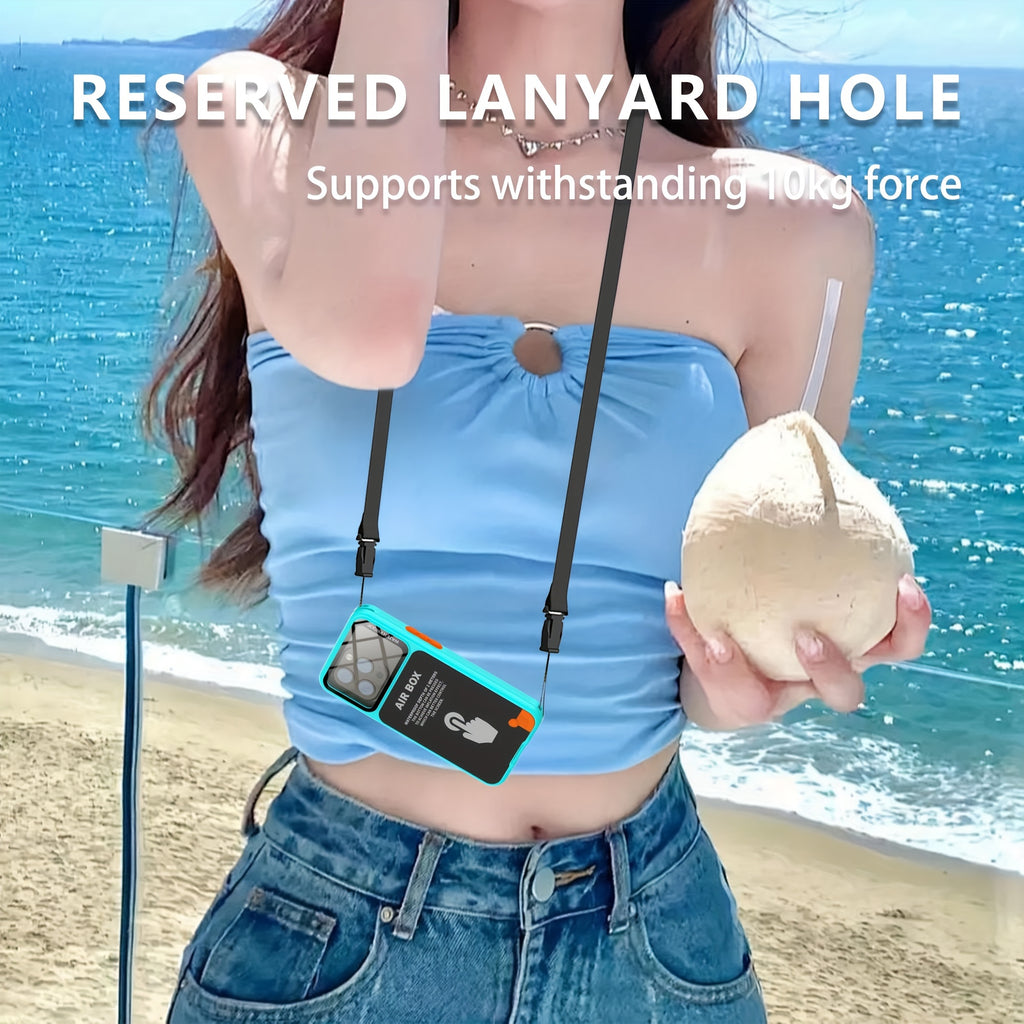 Phone Case - Outdoor Sports Swimming Surfing Underwater Photography Multifunctional 360-Degree Fully Enclosed Universal Shockproof And Dustproof IP68 Phone Case Suitable for Iphone 16/15/15 Pro/14/14 Pro/13/13 Pro/12/12 Pro
