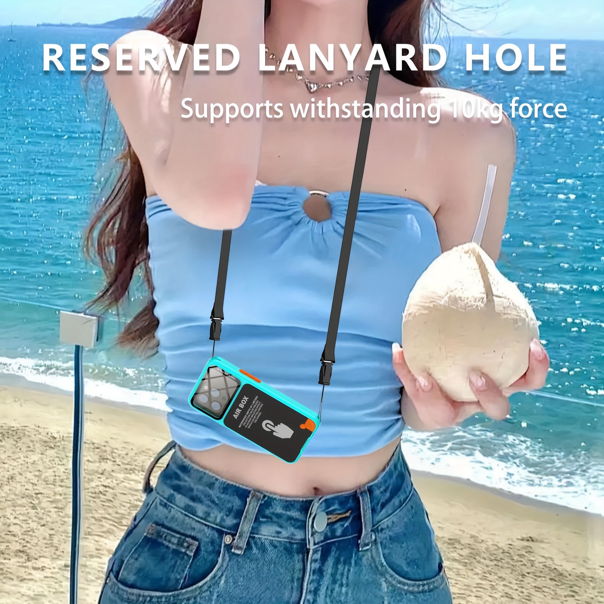 Phone Case - Outdoor Sports Swimming Surfing Underwater Photography Multifunctional 360-Degree Fully Enclosed Universal Shockproof And Dustproof IP68 Phone Case Suitable for Iphone 16/15/15 Pro/14/14 Pro/13/13 Pro/12/12 Pro