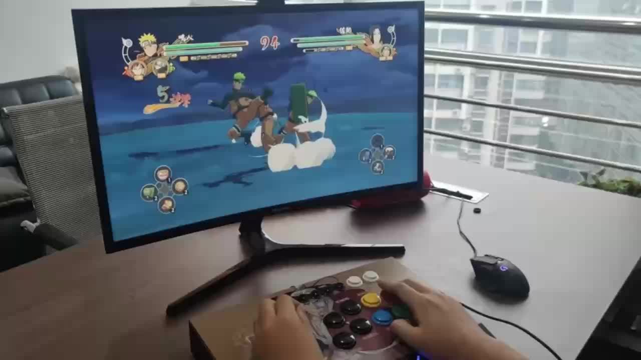 DOYO Arcade Stick KT511 supports SWITCH/PS3/PC/Android platform; supports Turbo acceleration; metal case, ergonomic design; the stick adopts a small 8-way square gear design, turning 45 degrees has a sense of direction, effectively improving the accuracy