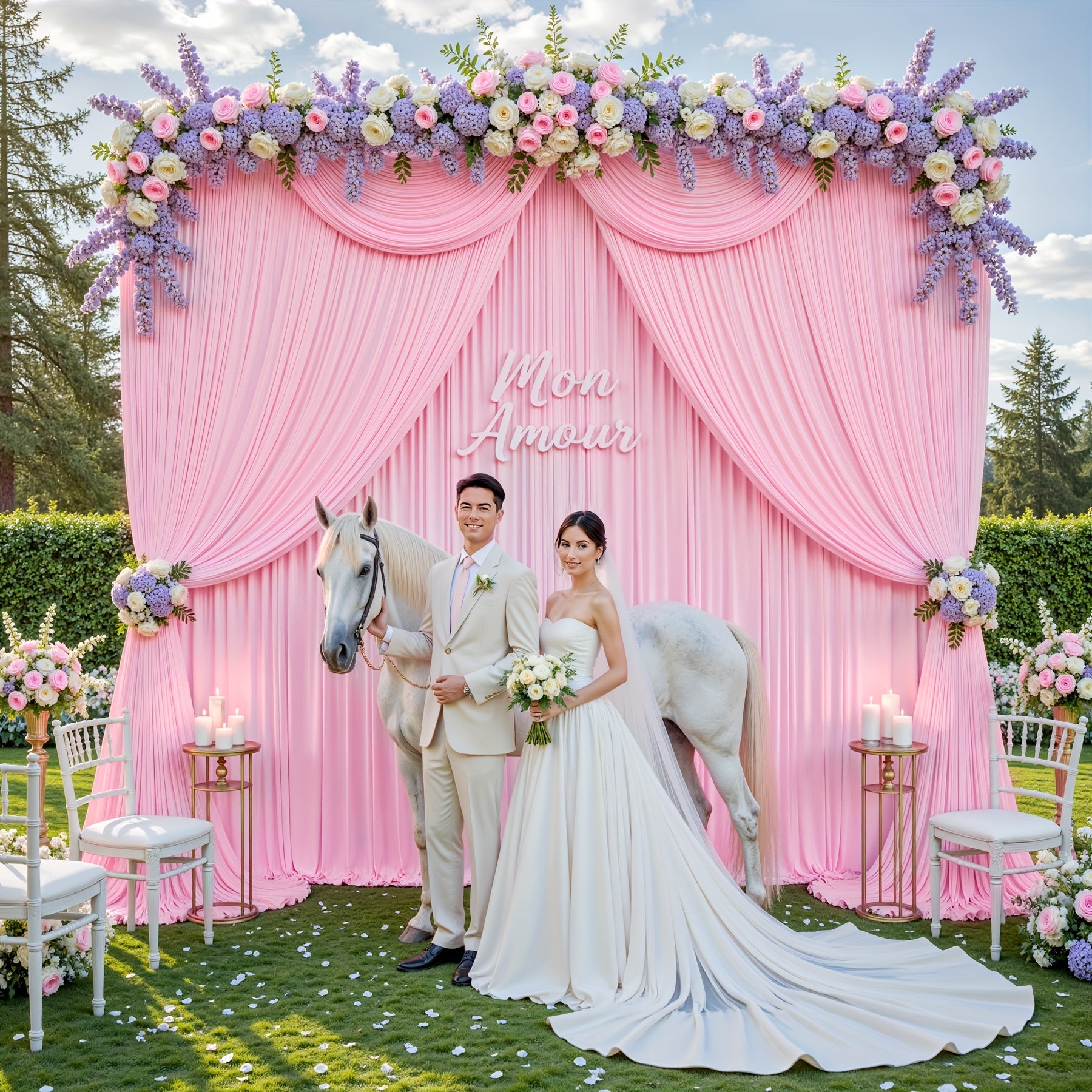 4pcs Of 5ft*10ft Elegant Polyester Spandex Photography Background Cloth, Banquet Decoration Curtains with Pole Bags, Soft And Smooth, Wear-resistant And Wrinkle-resistant, Suitable for Weddings, Birthdays, Banquets, Balls And Other Activities.