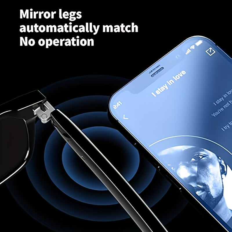 Smart Wireless 5.3 Multi-Functional Glasses, Wireless Call, Play Music, Outdoor Sports, Headphone Rechargeable, HIFI Sound Quality, Long Life, Black Technology, Anti-Blue Light, Anti-Ultraviolet Lens, Unisex, Birthday/Christmas Gift, Halloween Gift