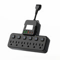 Multi-Functional Socket, USB Wall Charger, Surge Protector, 6-Outlet Power Strip with 5 USB Charging Ports (2 USB-C) And Night Light, Adapter for Home, Travel And Office Use