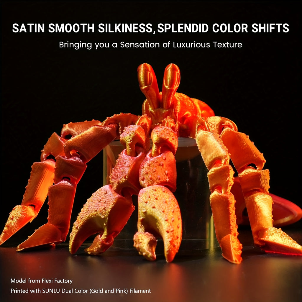SUNLU PLA Plus Filament for 3D Printing, Dual Color Gradient, High Toughness, Shiny Texture, 1.75mm Diameter, Low Shrinkage, Dimensional Accuracy +/- 0.02mm, Smooth Surface Plastic Materia, 1kg Spool (2.2 Lbs)