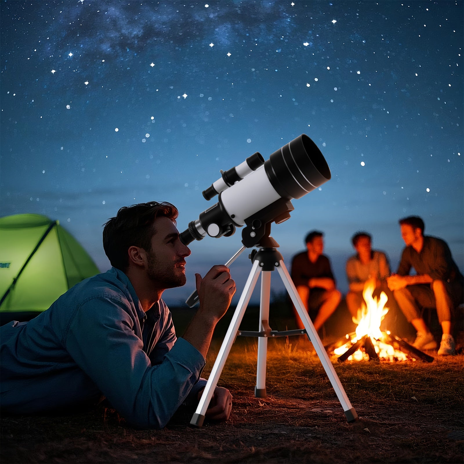 150X Telescope, 70Mm Aperture Telescope Monocular, Portable Astronomical Telescope with 3 Eyepieces, Tripod Phone Holder, Barlow Lens, Perfect for Viewing Nature, Education And Exploration, Easy Installation, Best Valentine Gifts for Lovers