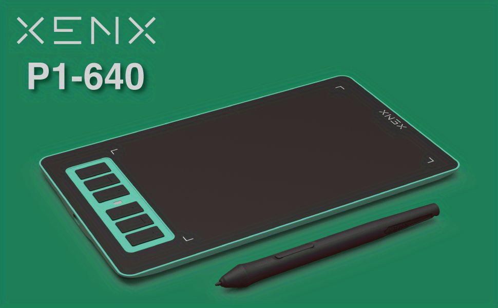 XENX P1-640 Graphics Drawing Tablet: 8192 Pressure Sensitivity, 6  Hot Keys, 6. 6 X 4. 1 Inches Pen Tablet - Perfect for Mac, Windows PC, Android Mobile, Paint, Design, Animation, Art Creation & OSU!