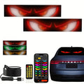 2pcs LED Devil'S Eye Headlights, Remote Control And APP Control, Animation/text Flexible LED Matrix Panel, USB 5V Programmable, Suitable For Car Decoration