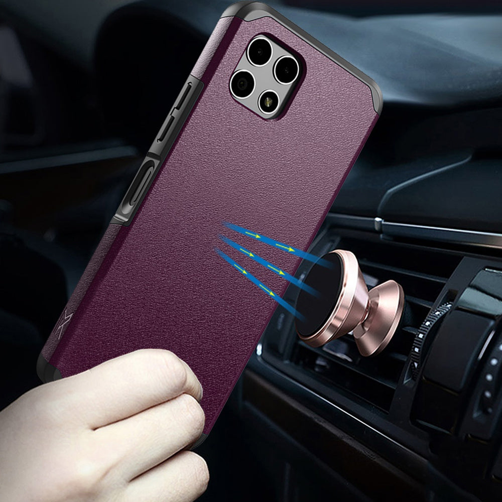 For T-Mobile Revvl 7 5G Phone Case, Dual Layer Hybrid Magnetic Support Shockproof Heavy Duty Cover