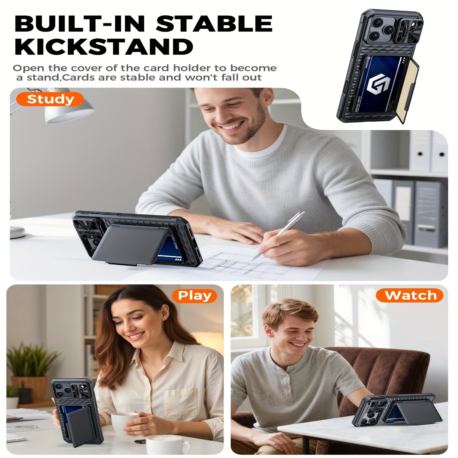 Phone Case - Case Wallet Compatible with The Iphone 17 Pro Max, Featuring a Mobile Phone Lanyard And a Built-In Card Holder That Can Hold 4 to 5 Cards. It Includes a Sliding Lens Cover And a Camera Control Capture Button
