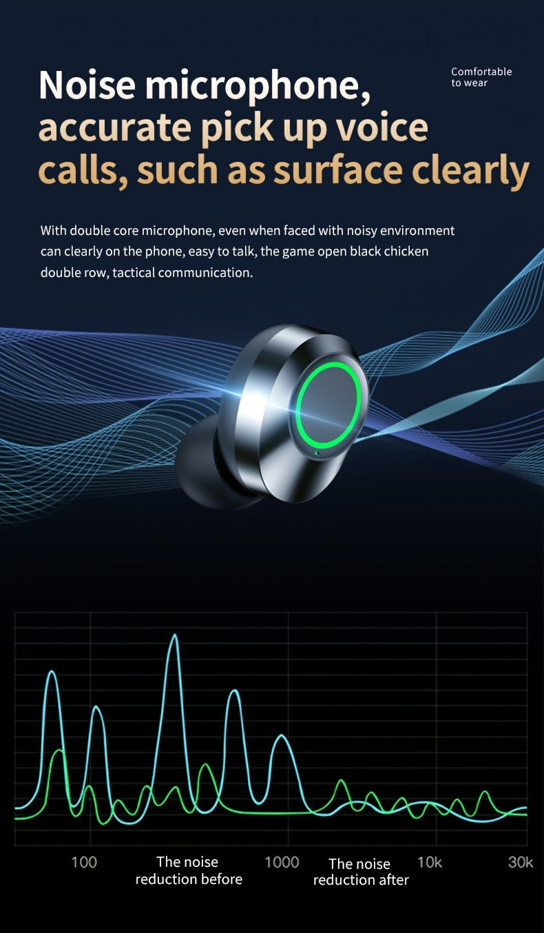 2026 New Wireless Earbuds: Bluetooth 5.4, 800mAh High-Capacity Battery for Long Battery Life, Stylish Mirror Design, Compatible with Smartphones, Suitable for Sports, Running, Fitness, Modern Headphones, Noise Isolation, Stylish Earbuds