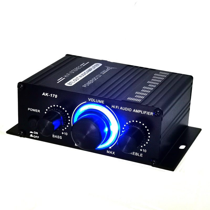 AK170 2 Channel Power Amplifier System Sound Amplifier for Home, Computer And Car Music Players, Without Power Adapter And Power Cord, Power Amplifiers for Sound System, Home Amplifier