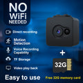 Direct-Recording Camera No Wi-Fi Needed Supports Up To 32GB SD Card Continuous Loop Recording Portable & Rechargeable Battery Camera Plug-and-Play Setup Ideal For Home Security Baby Monitoring Pet Camera Office Surveillance Halloween Gift Compact De