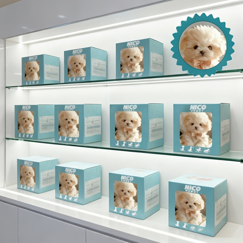 [Ideal Gift] The New Simulation Machine Dog Puppy Interacts Like a Real Electronic Dog And Is Suitable for Children to Play With. Interactive Toys That Can Walk And Make Sounds. The Special Edition Comes with a Drawstring And a Cute Bow Tie. Ideal Birthda