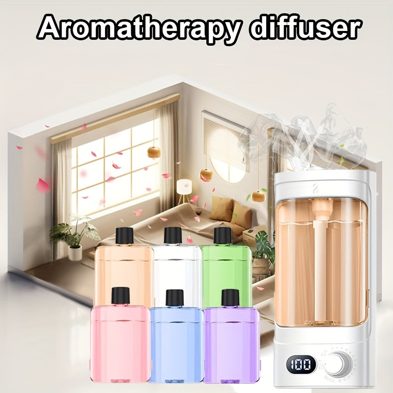 Aromatherapy Diffuser, Large-capacity Soundwave Technology Aroma Diffuser, Air Humidifier, Electric Essential Oil Diffuser, 100-level Adjustment, Automatic Shut-off, Suitable for Home, Office, And Pet Rooms, Household Product