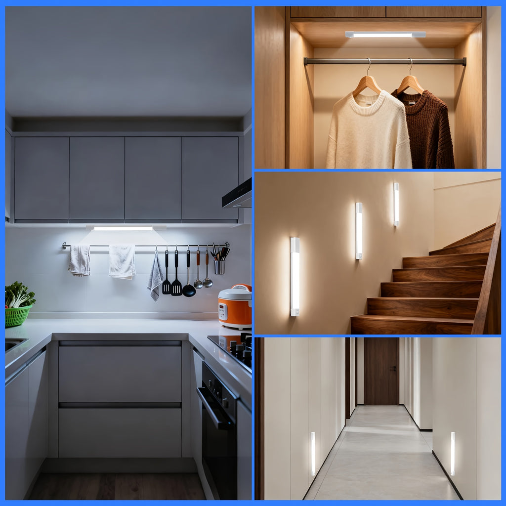 Intelligent LED Cabinet Lighting with Three Color Settings, Motion Sensor Switch, 5V USB, Ideal for Use in Cloakrooms, Living Areas, And Kitchens