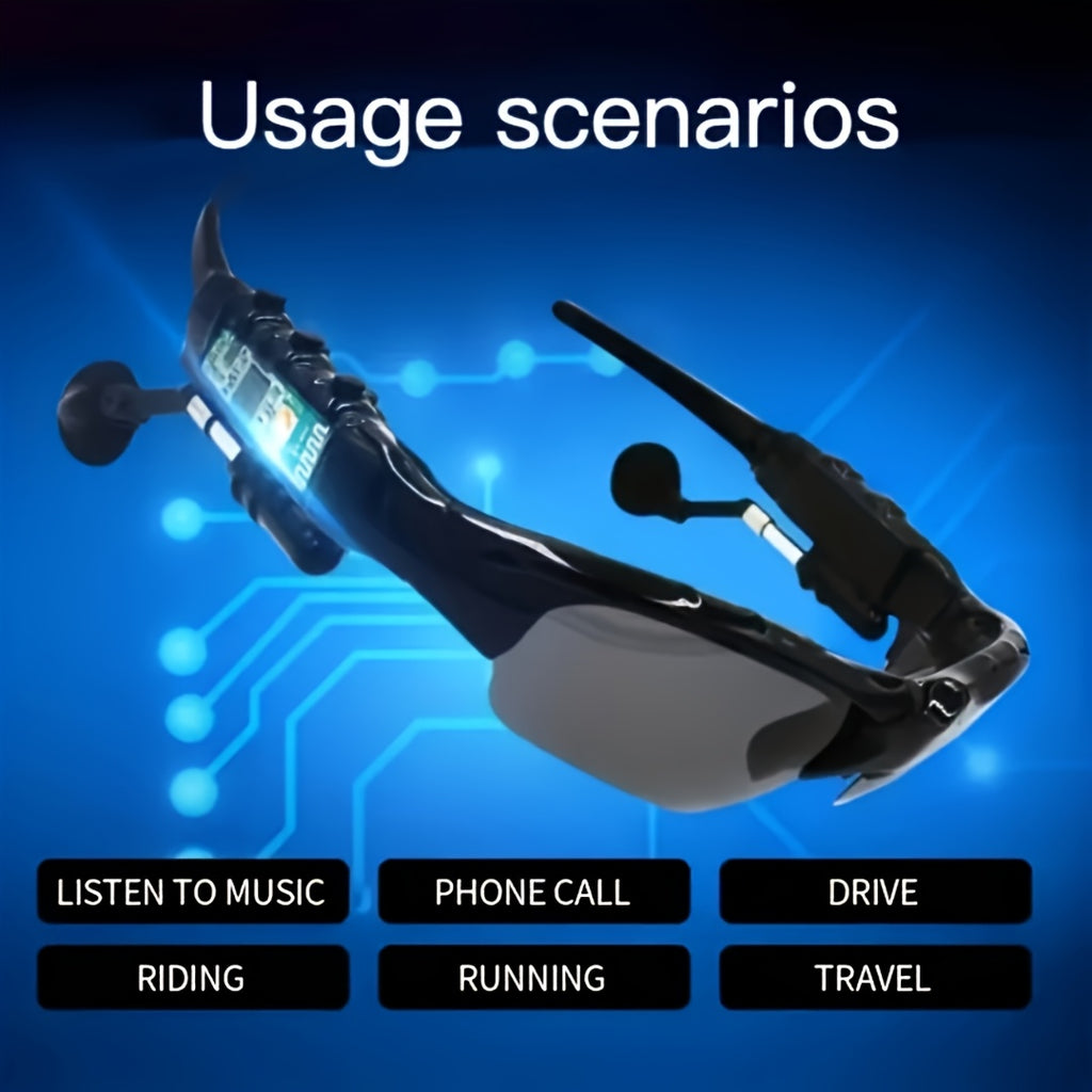 Trendy Eyewear Featuring Wireless Earbuds - Chic, Immersive, Perfect for Music And Phone Calls, Stereo Sound, Glare-Resistant, Ideal for Driving, Sports, Outdoor Activities, And As Gifts for Couples