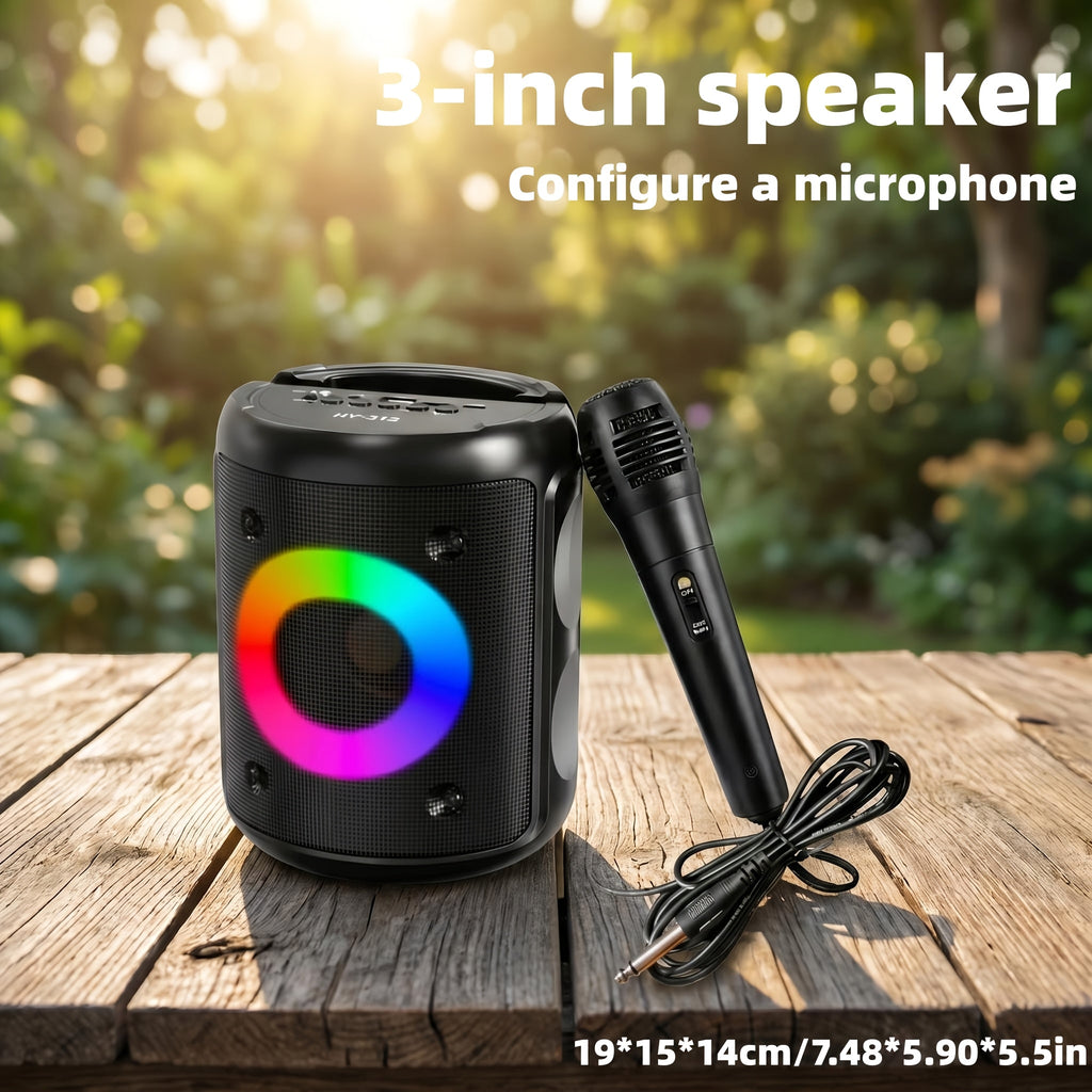 HY-3317 Wireless Speaker with Microphone, Large Speaker, Portable Speaker, Subwoofer, Outdoor Wireless Speaker, for Party Disco Lights, TWS, TF, AUX, MIC, Suitable for Party Use