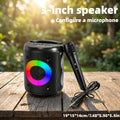 HY-3317 Wireless Speaker with Microphone, Large Speaker, Portable Speaker, Subwoofer, Outdoor Wireless Speaker, for Party Disco Lights, TWS, TF, AUX, MIC, Suitable for Party Use
