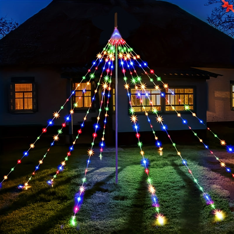 [Christmas Halloween Gifts] A String of Decorative Lights, Powered by USB, with 8 Different Modes of Waterfall Tree Lights. Suitable for Decorating Indoor Scenes, Tents And Party Garlands, As Well As Curtains. Applicable for Festival Decorations, Christma