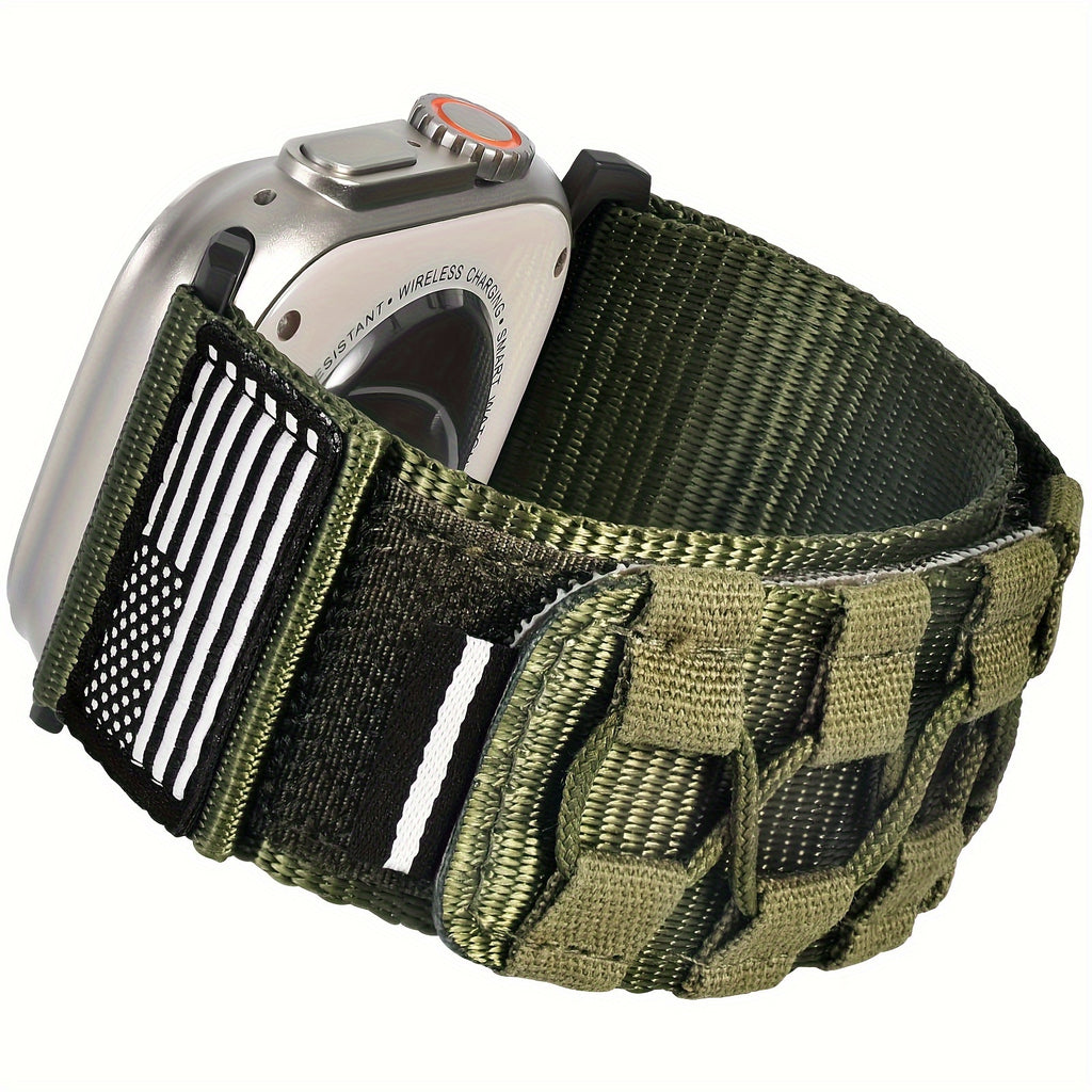 V-MORO Rugged Nylon Band Compatible with Apple Watch Ultra3/ 2/ 1 Band 49mm 46mm 45mm 44mm 42mm Men, Soft Woven Sport Loop Adjustable Strap for Apple Watch Series 11 SE3/ 2/ 1 10 9 8 7 SE 6 5 4 3 2 1, Not Compatible with Series 11/ 10 42mm